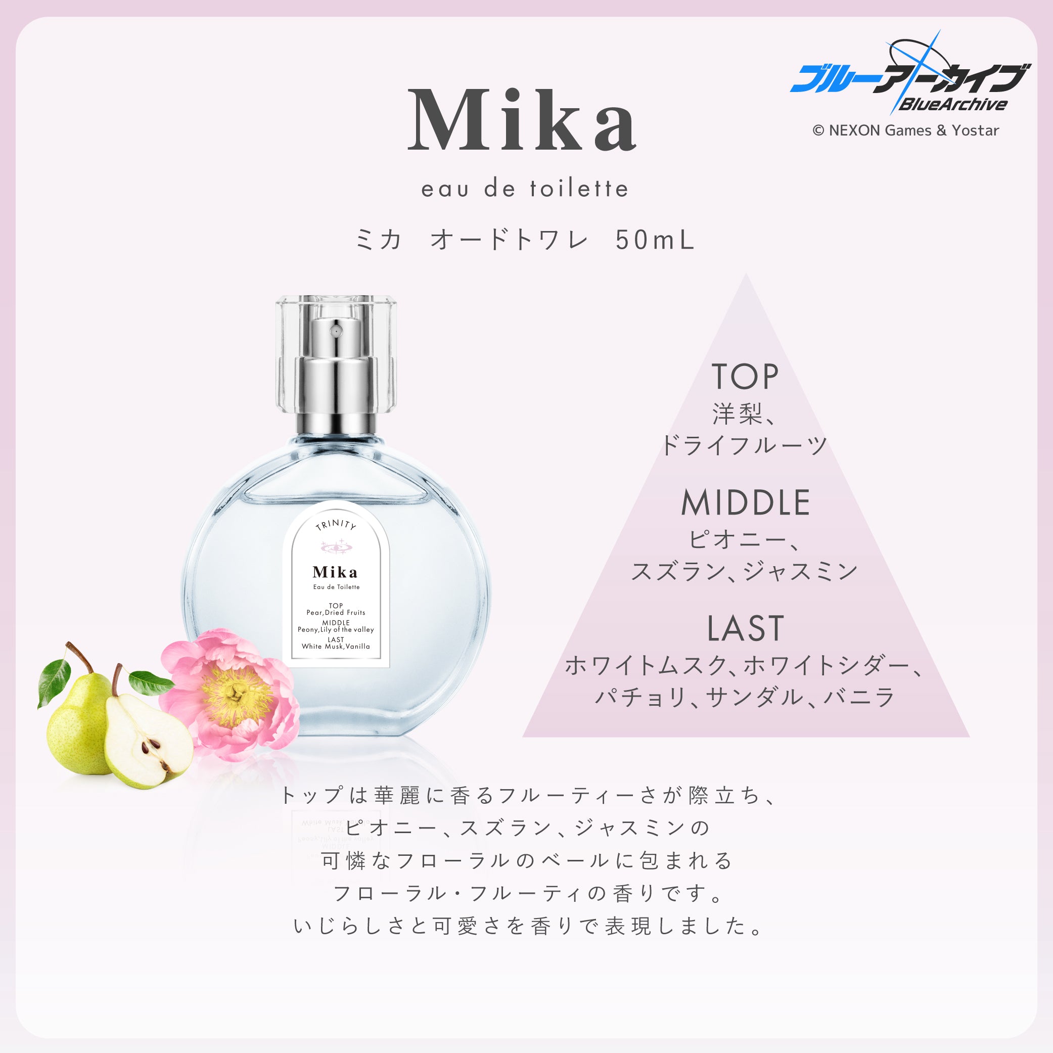 ミカ　オードトワレ 50mL ＋ アクリルパネルセット